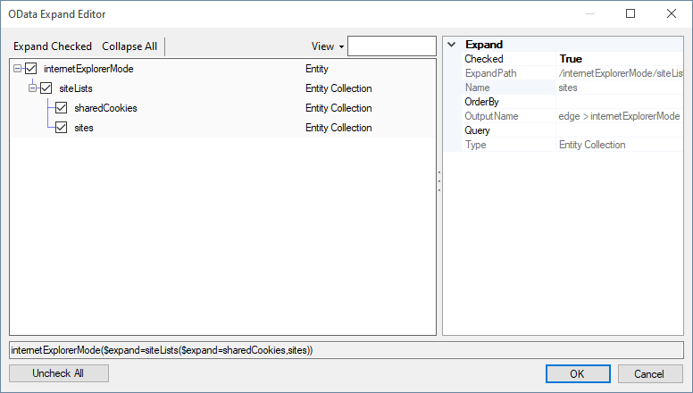 SSIS Microsoft Graph Source Component - Expand Editor